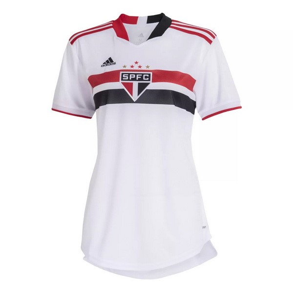 Camiseta São Paulo Primera equipo Mujer 2021-22 Blanco
